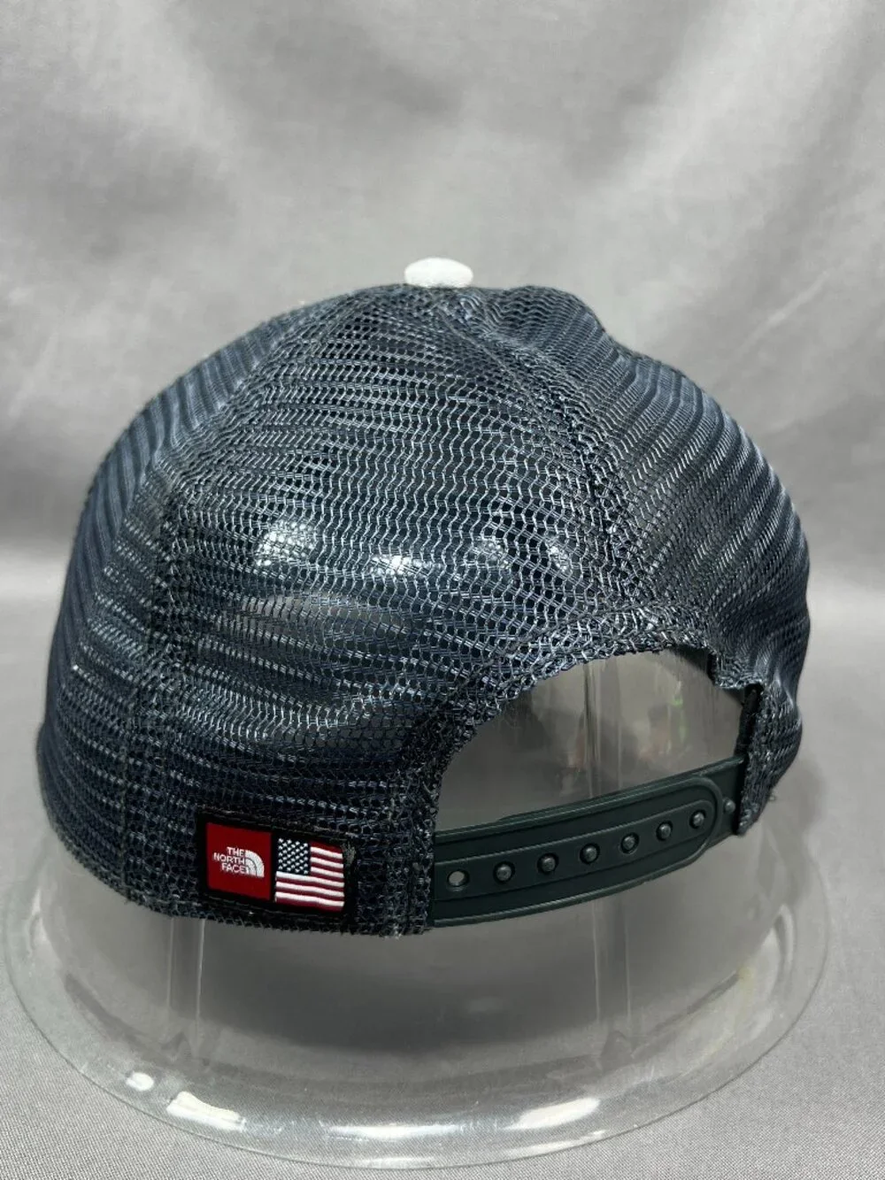 North Face Mudder Snapback Hat Cap Gray Hiking Outdoor Trucker Mesh Patch Mens - Picture 3 of 16